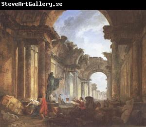 ROBERT, Hubert Imaginary View of the Grande Galerie in Ruins (mk05)